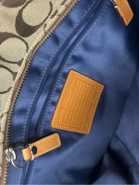 Vintage Coach Patchwork Multicolor Signature Bag Y2K Leather Canvas Shoulder Bag - Picture 6 of 6